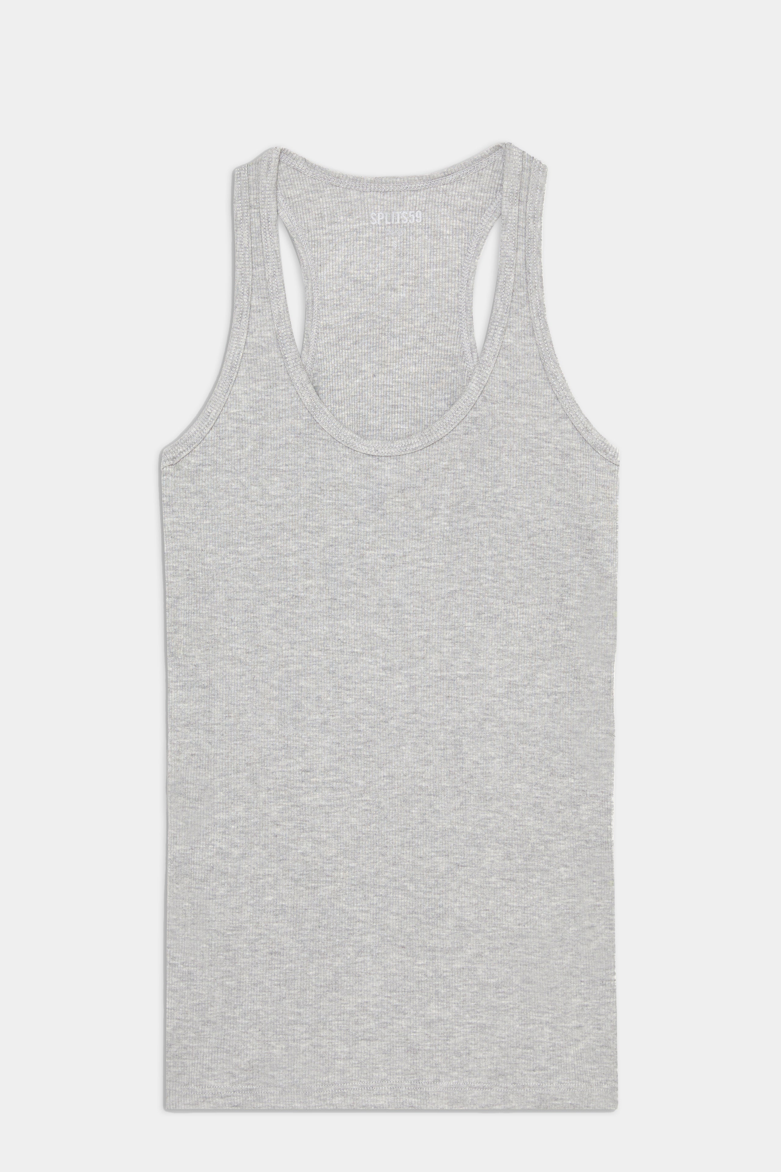 Ashby Rib Tank - Lt. Heather Grey