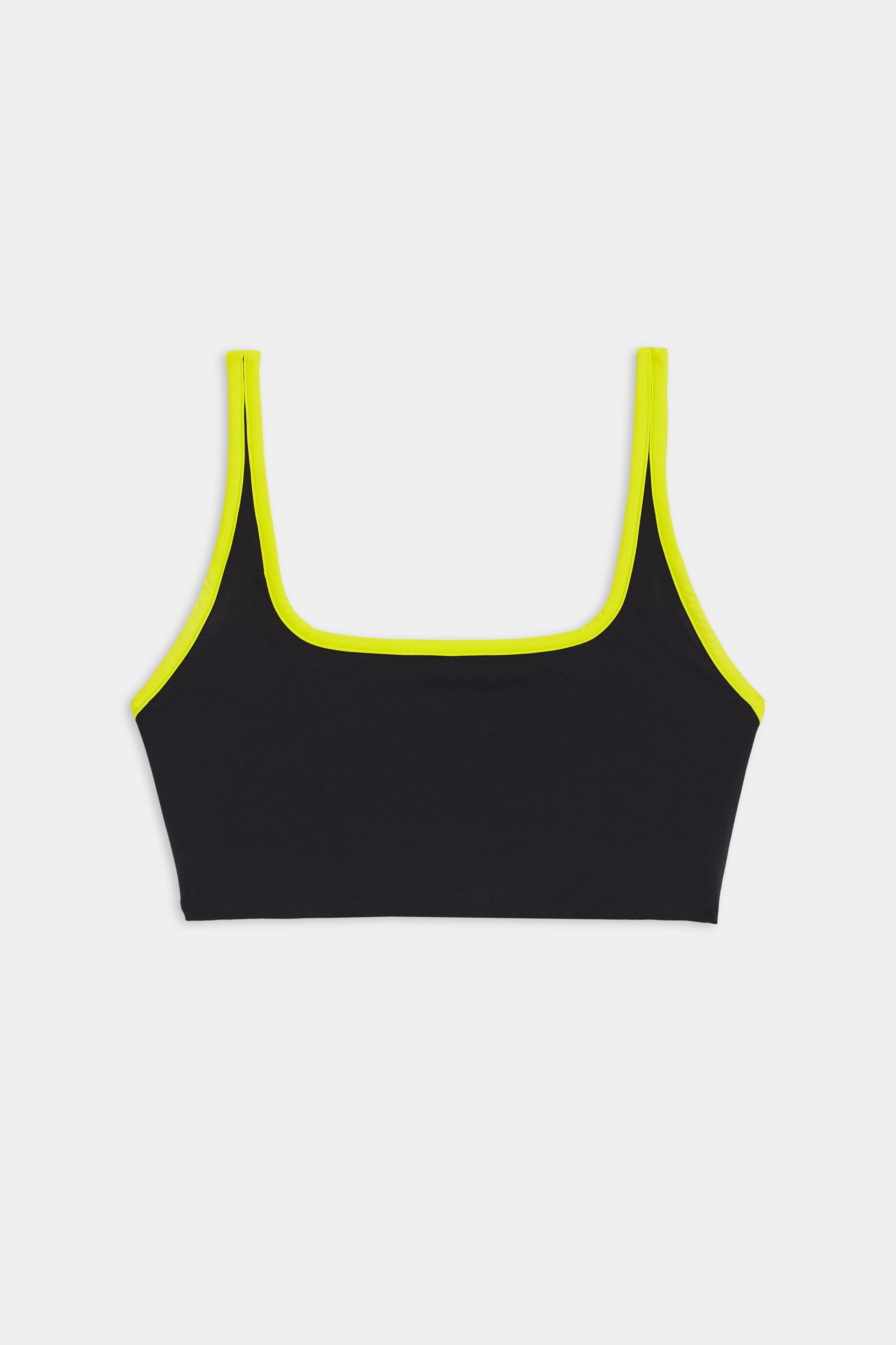 Cait Rigor Bra - Black/Chartreuse