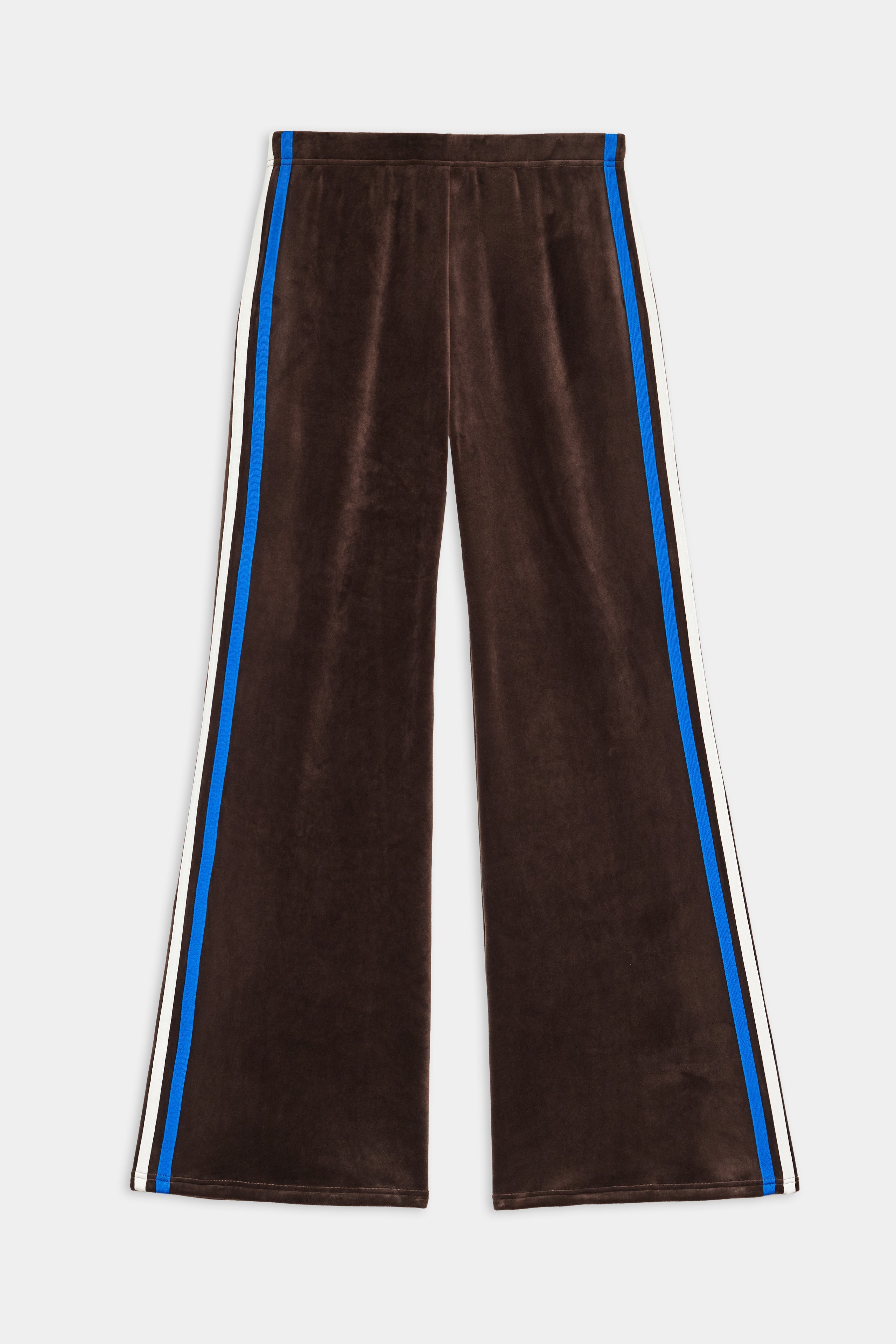 Heritage Velour Pant - Dark Chocolate/Classic Blue